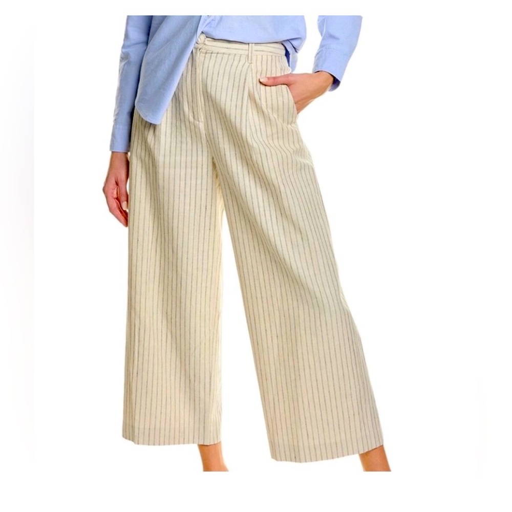 Rag & Bone natural stripe culottes wide legs cropped pants new sz 8